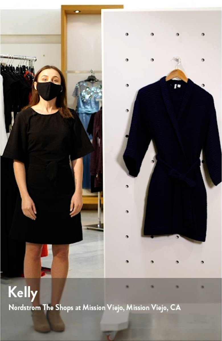Short Waffle Knit Robe, sales video thumbnail