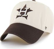 '47 Men's '47  Natural/Brown Houston Astros Two-Tone Fashion Clean Up Adjustable Hat