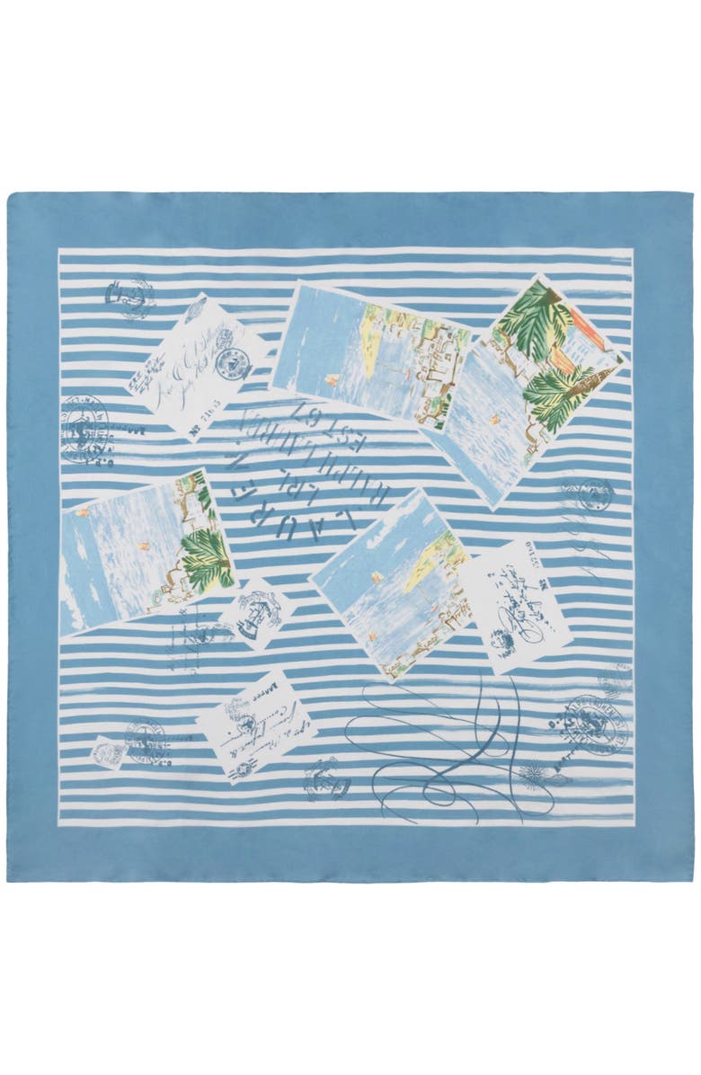 Polo Ralph Lauren Summer Postcard Silk Square Scarf, Alternate, color, 