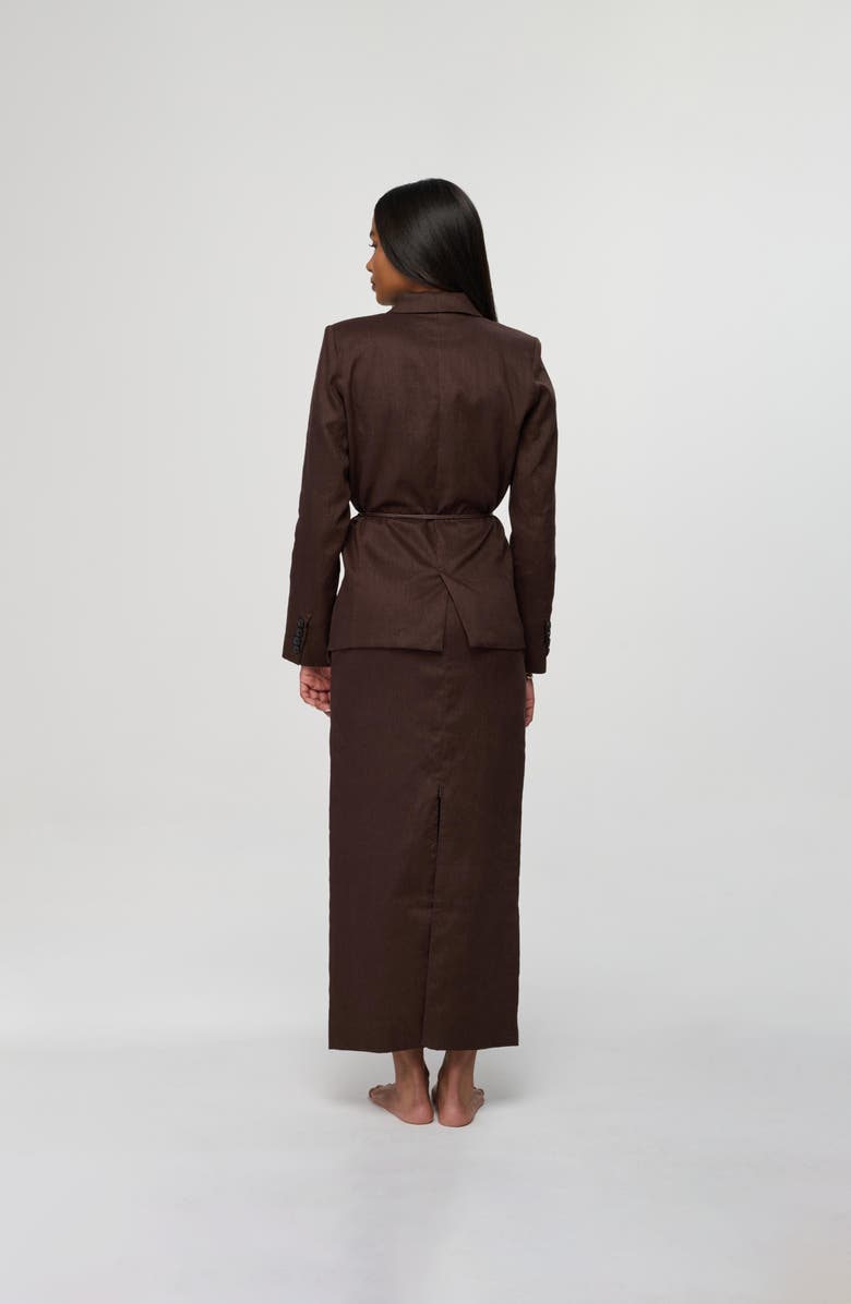 By Tess Collection Brooke Blazer, Alternate, color, Chocolate Brown