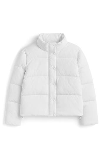 Noize Amanda Short Puffer Jacket In White