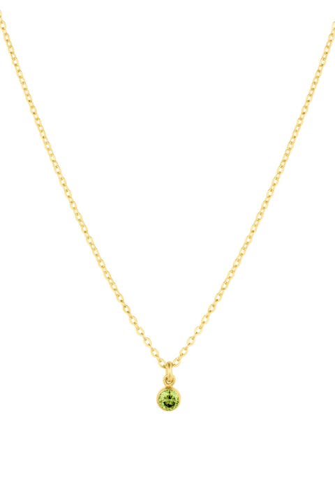 Birthstone Charm Pendant Necklace