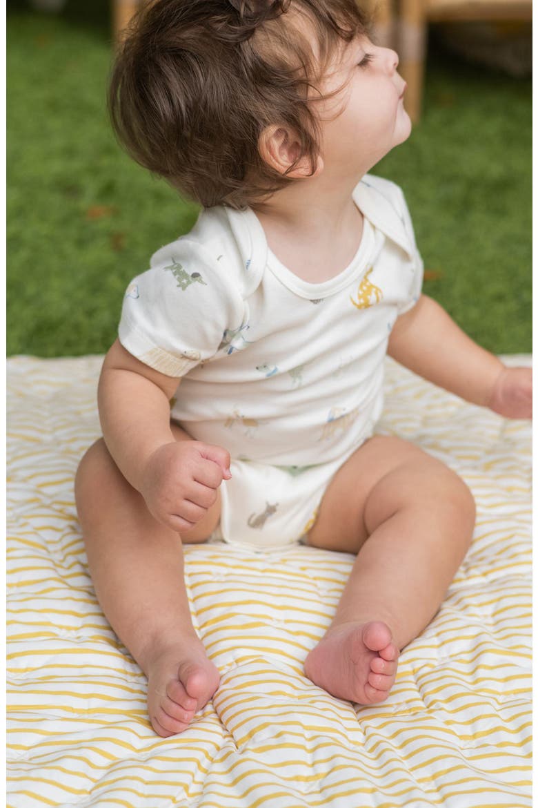 Dog Days Print Organic Cotton Bodysuit, Alternate, color, DOG DAYS