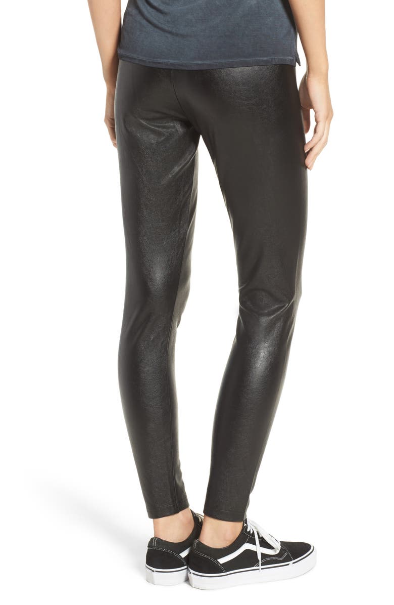 Love, Fire Faux Leather Leggings, Alternate, color,