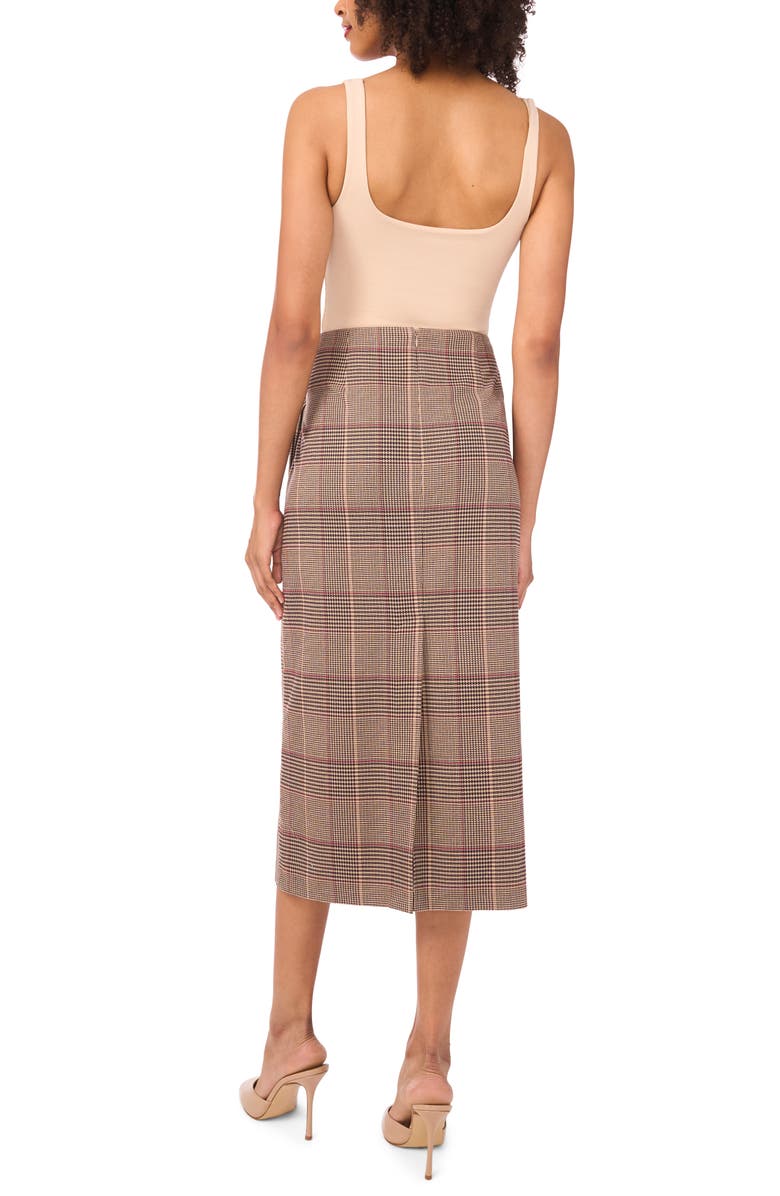 Halogen<sup>®</sup> Tie Faux Wrap Midi Skirt, Alternate, color, Almond Latte