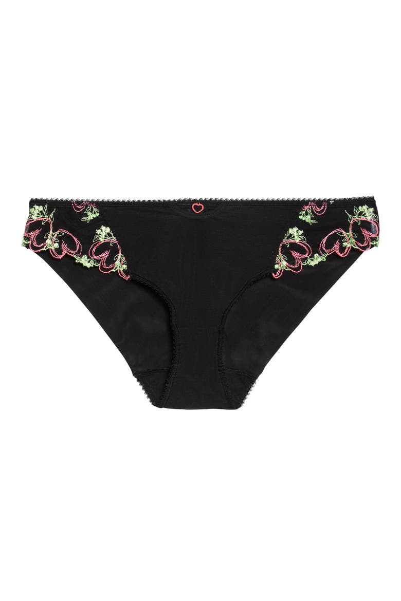 Loveland Embroidered Bikini, Alternate, color, BLACK