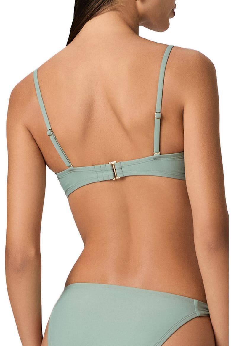 Libby Tie Front Bandeau Bikini Top, Alternate, color, SURF