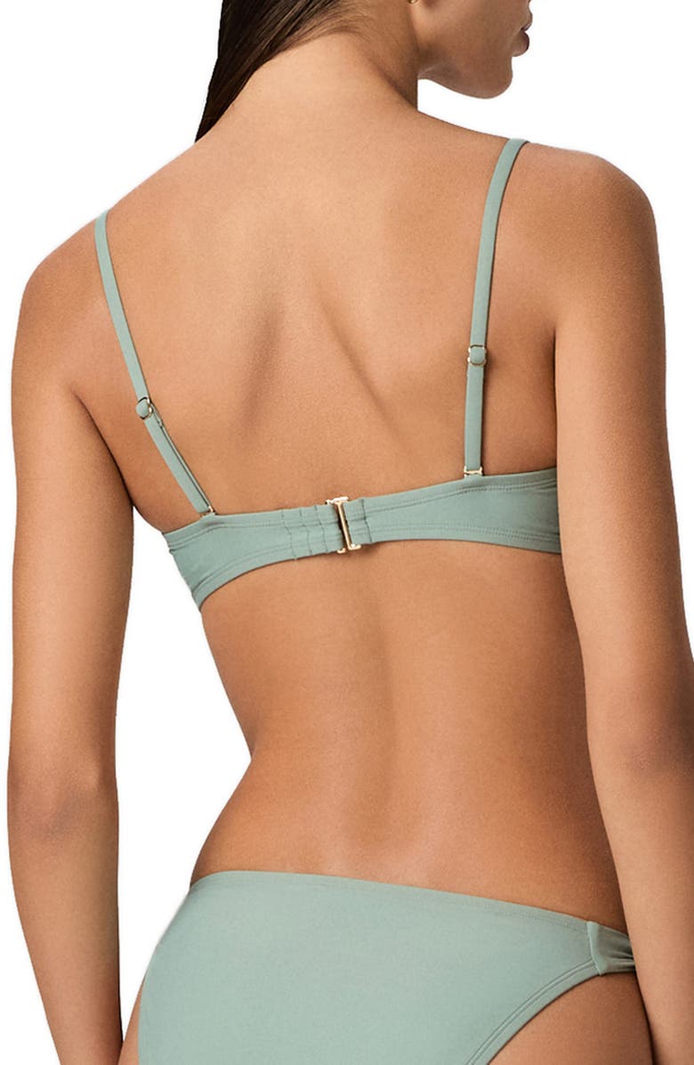 PAIGE Libby Tie Front Bandeau Bikini Top, Alternate, color, Surf