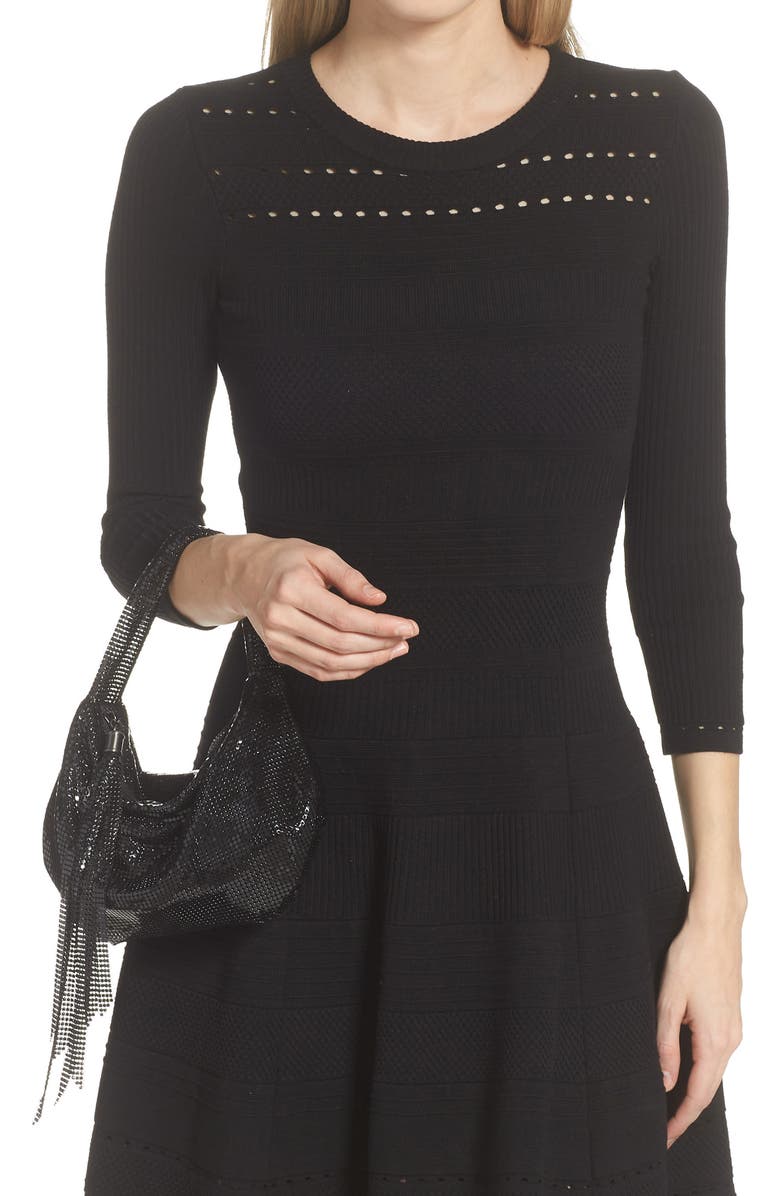 Whiting & Davis Mini Twisted Handle Hobo, Alternate, color,