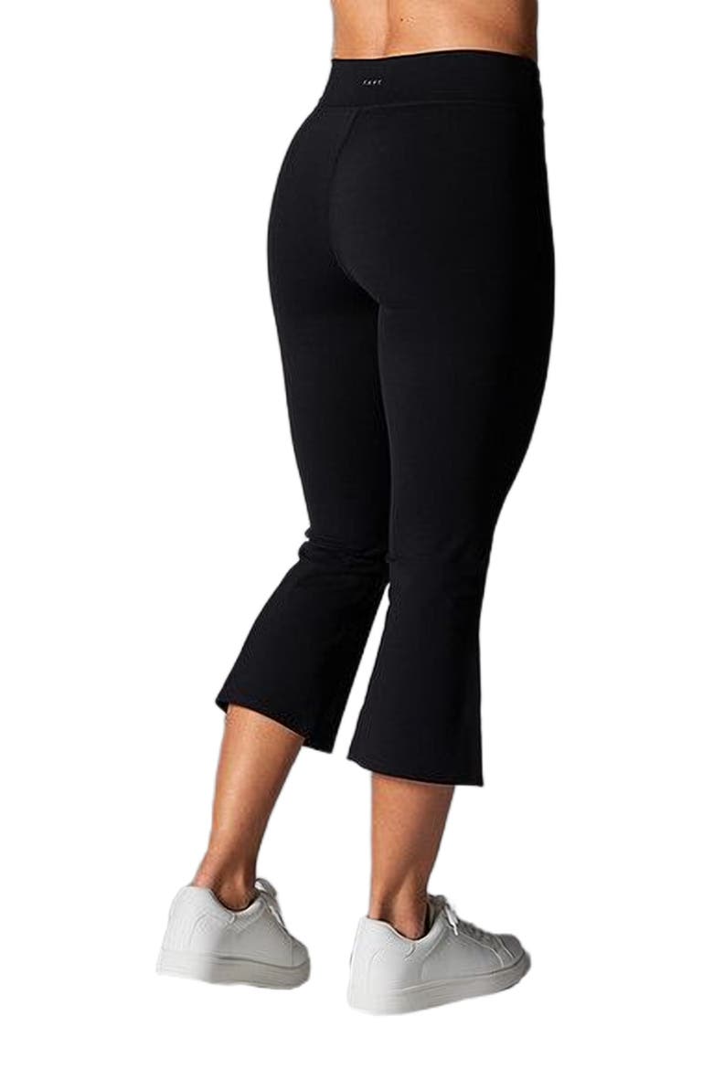 High Waisted Crop Flare Legging, Alternate, color, EBONY