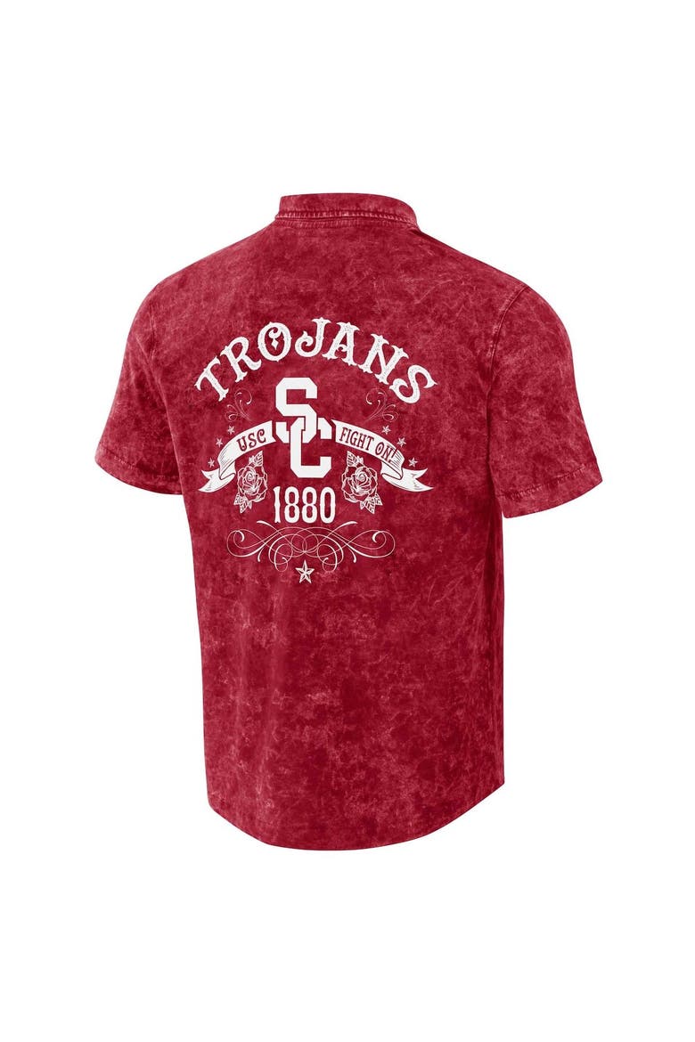 Men's Darius Rucker Collection by Fanatics  Cardinal USC Trojans Team Color Button-Up Shirt, Alternate, color, Cardinal