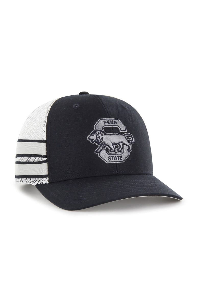 '47 Men's '47 Navy Penn State Nittany Lions Straight Eight Adjustable Trucker Hat, Alternate, color, Navy