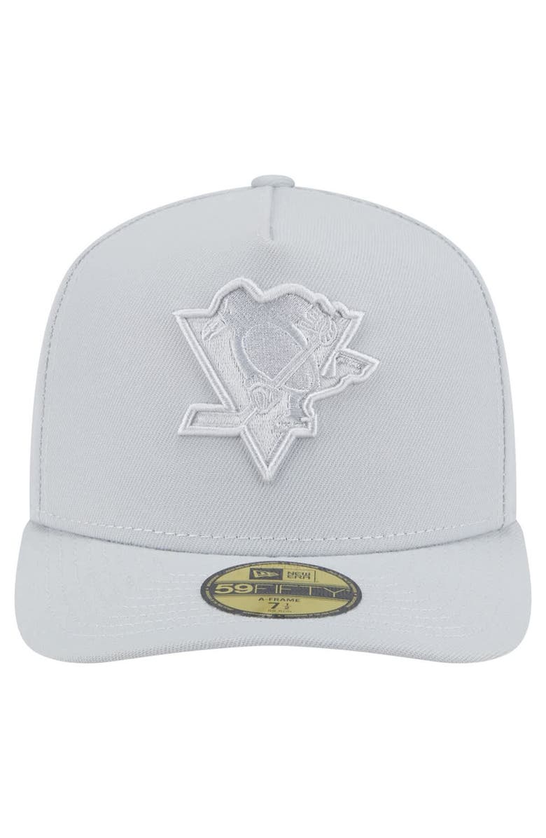 New Era Men's New Era Gray Pittsburgh Penguins Color Pack A-Frame 59FIFTY Fitted Hat, Alternate, color, Gray