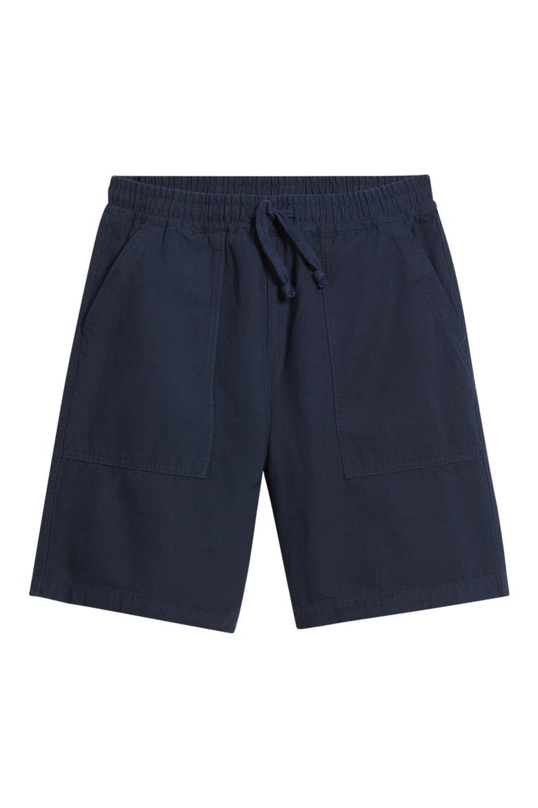 Classic Cotton Poplin Drawstring Chef Shorts, Alternate, color, DARK NAVY