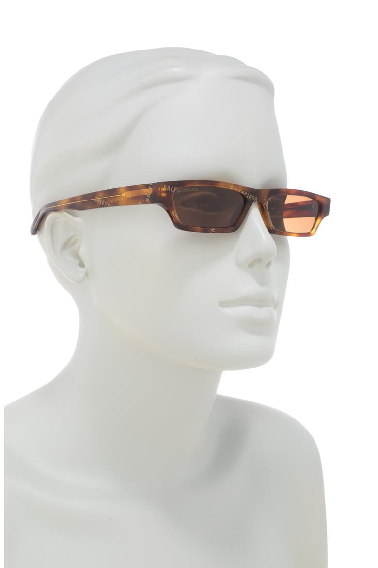55mm Rectangle Sunglasses, Alternate, color, SHINY HAVANA