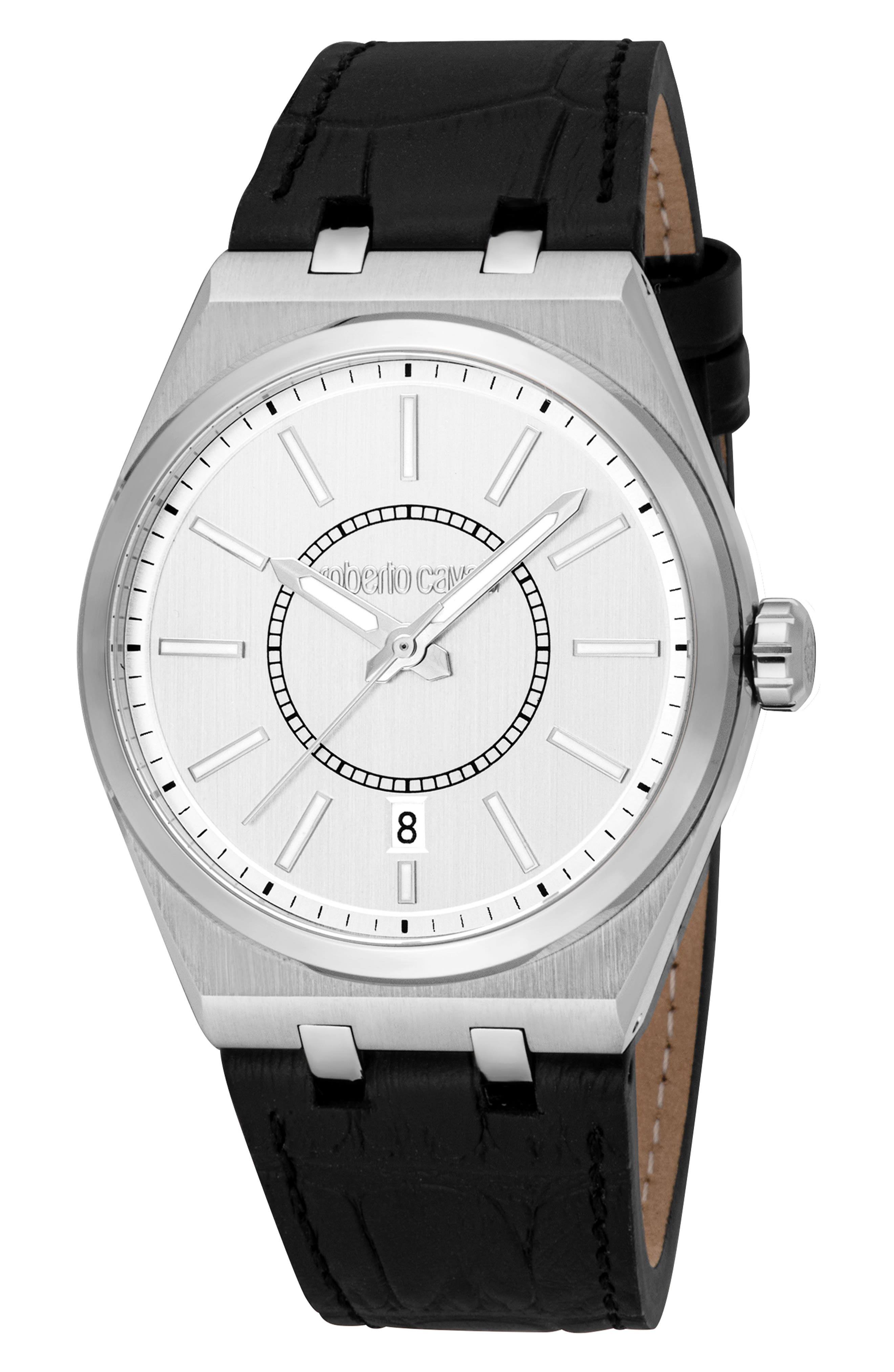 Spirito Leather Strap Watch, 40mm