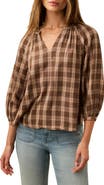 Faherty Portia Plaid Top