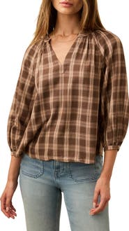 Faherty Portia Plaid Top