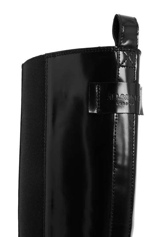 Allsaints Natalia Knee High Platform Boot In Black