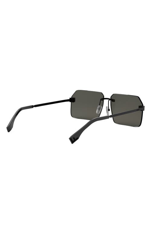 Fendi Sky 59mm Rimless Geometric Sunglasses In Black