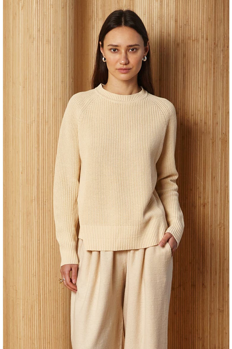 Romey Ribbed Crew, Alternate, color, Crème