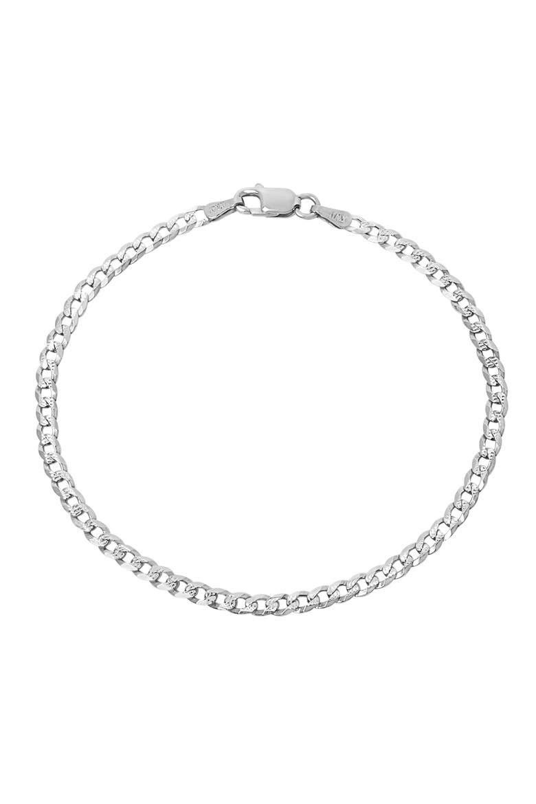 The Curb Link Bracelet, Main, color, SILVER