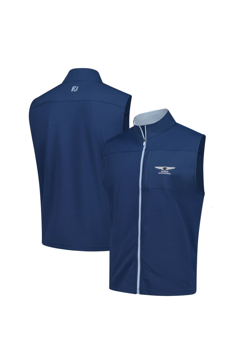 FOOTJOY Men's FootJoy Blue Genesis Invitational Ottoman Knit Vest, Alternate, color, Blue