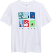 adidas Kids' Box Logo Cotton Graphic T-Shirt