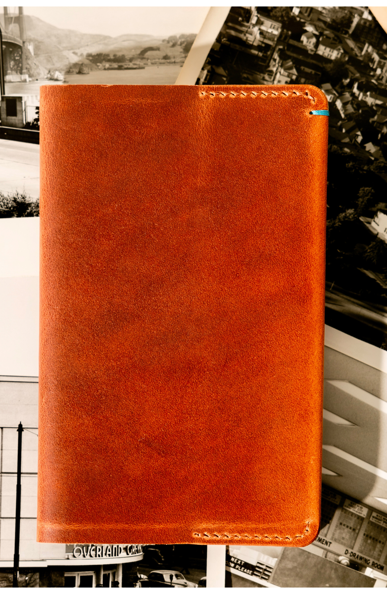 Bluebonnet The Companion Horween Leather Pocket Journal, Main, color, English Tan