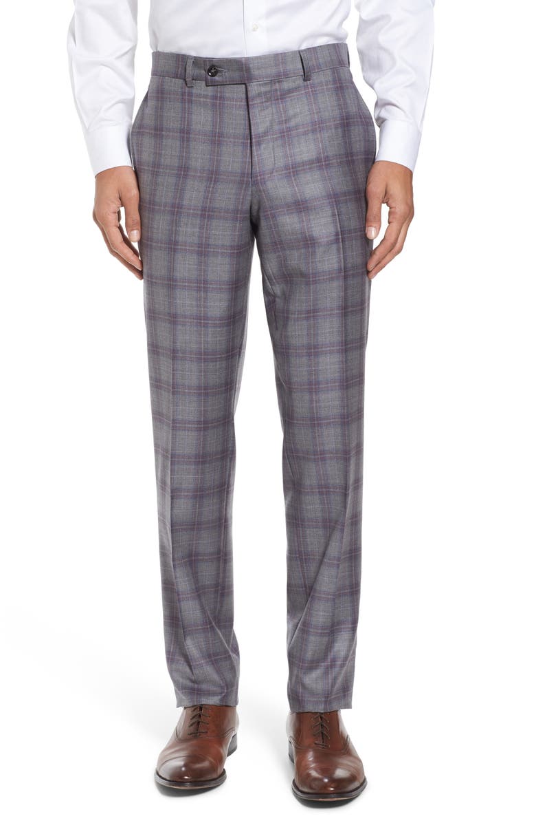 Ted Baker London Jay Trim Fit Plaid Wool Suit, Alternate, color, 