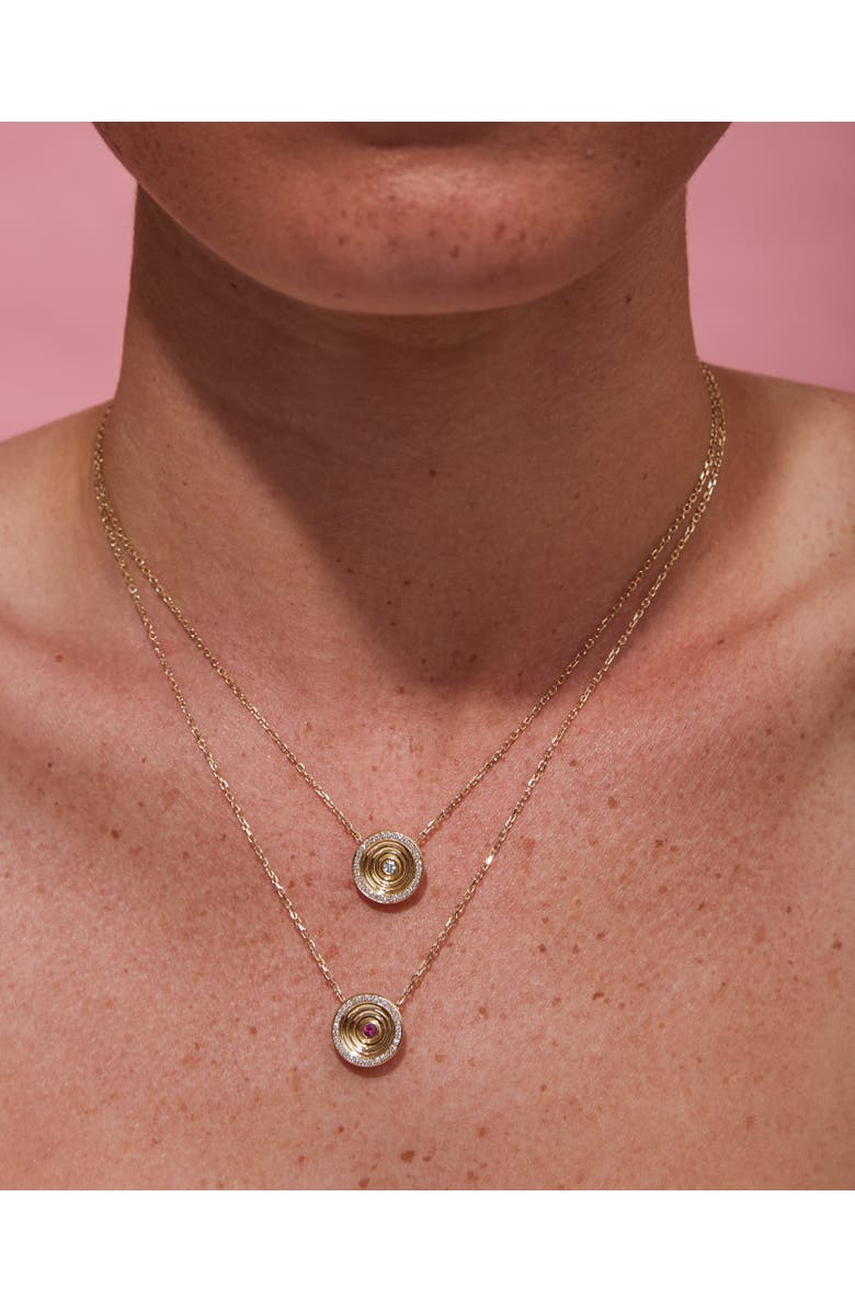 Campbell + Charlotte Revel Small Dimensional Pendant, Alternate, color, Diamond- Gold