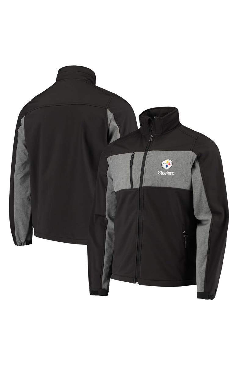 DUNBROOKE Men's Dunbrooke Black Pittsburgh Steelers Circle Zephyr Softshell Full-Zip Jacket, Alternate, color, 