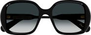 Chloé 55mm Gradient Polarized Square Sunglasses