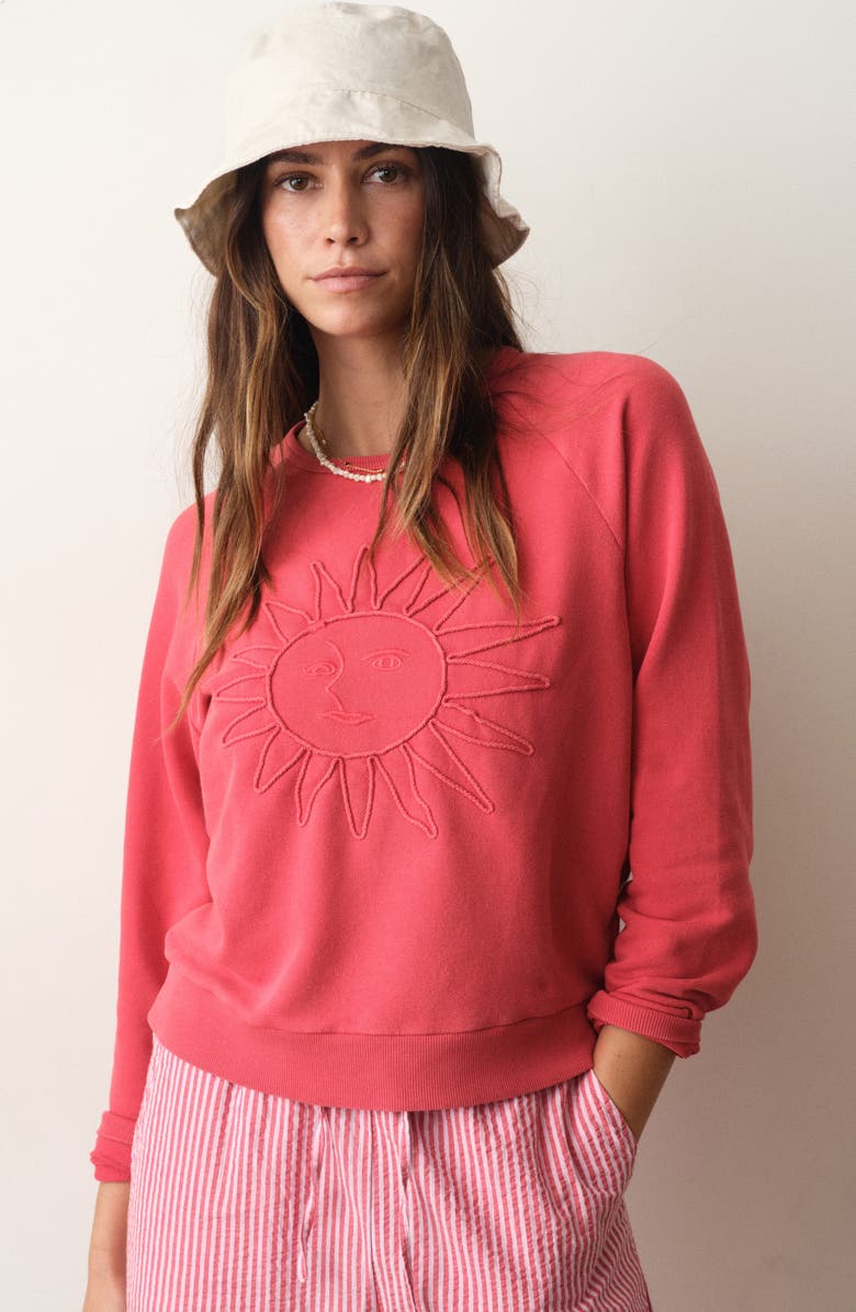 Marine Layer Cloud 9 Terry Sweatshirt, Alternate, color, Washed Red