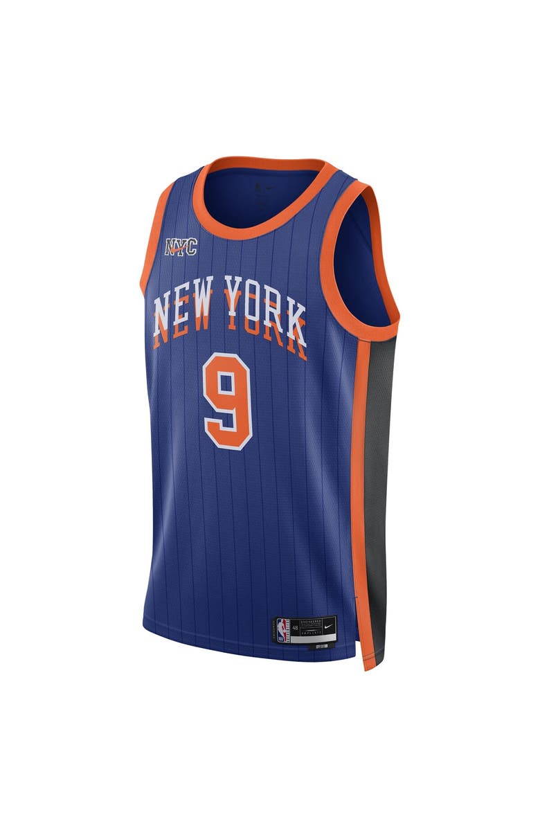 Nike Unisex Nike RJ Barrett Blue New York Knicks 2023/24 Swingman Jersey - City Edition, Alternate, color, 