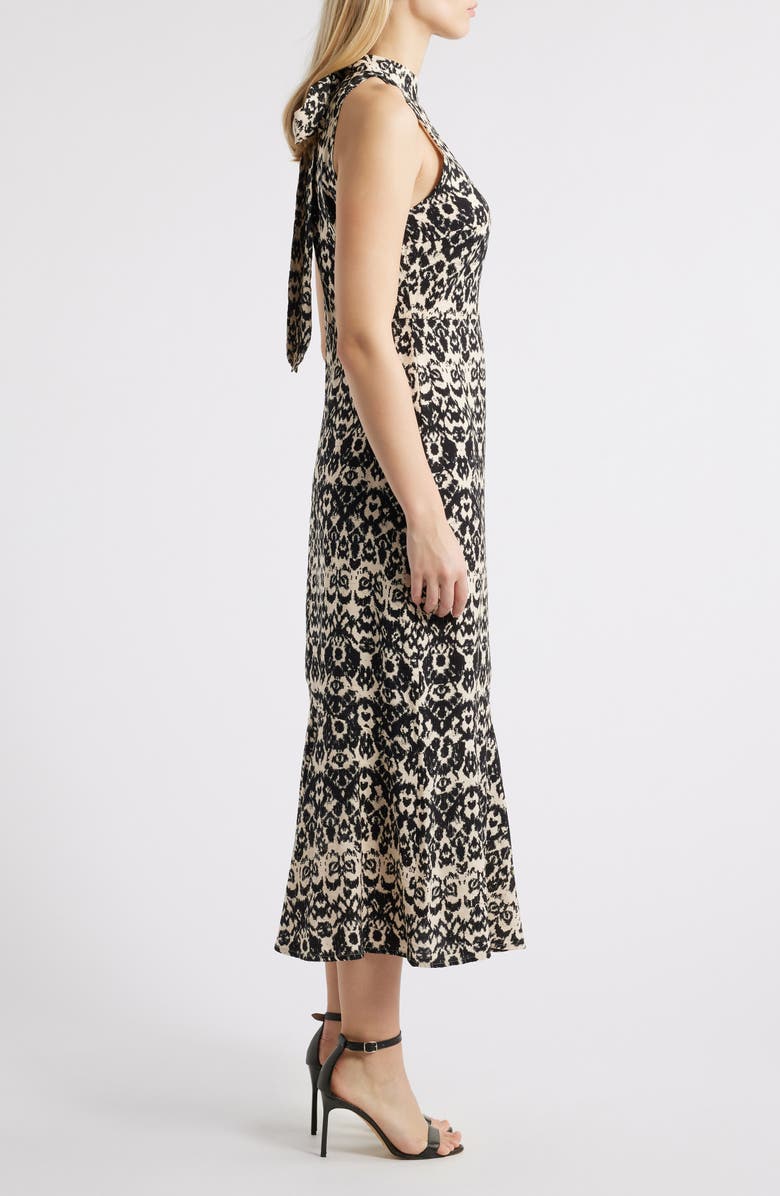 Sam Edelman Ikat Sleeveless Maxi Dress, Alternate, color, Black/ Ecru