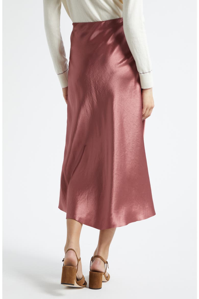 Bias Satin Midi Skirt, Alternate, color, ROSE JAM