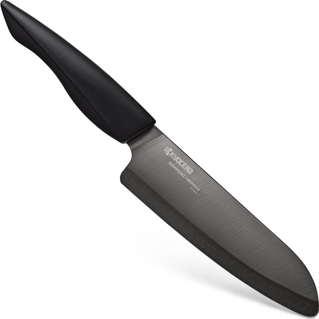 Kyocera Innovationblack 6-inch Ceramic Chef's Santoku Knife In Black