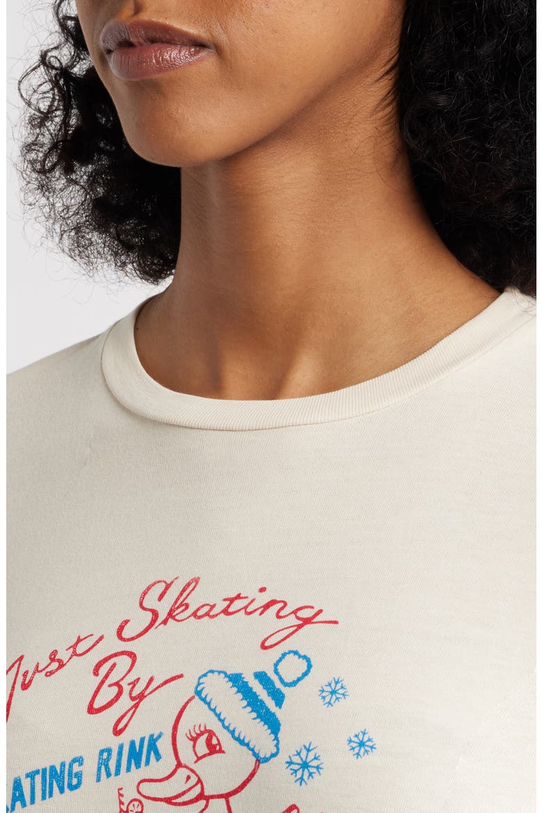 Just Skating By Long Sleeve Cotton Graphic T-Shirt, Alternate, color, DIRTY WHITE