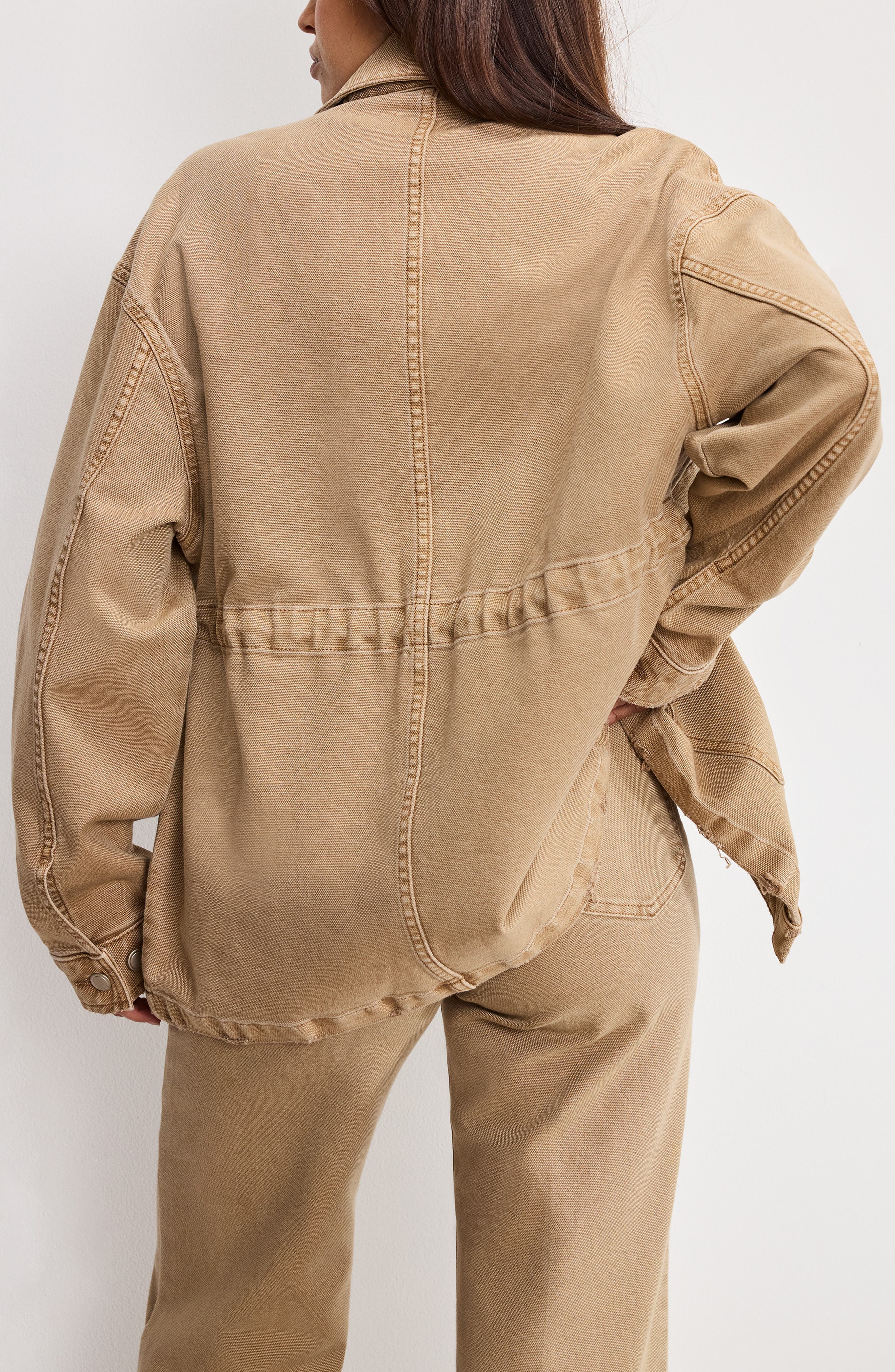 Oversize Canvas Shirt Jacket - image 2