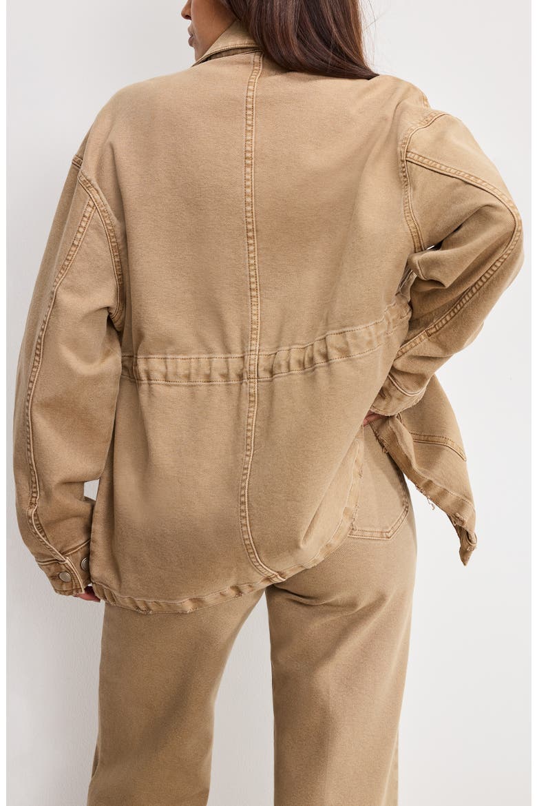 Oversize Canvas Shirt Jacket, Alternate, color, GOOD KHAKI001