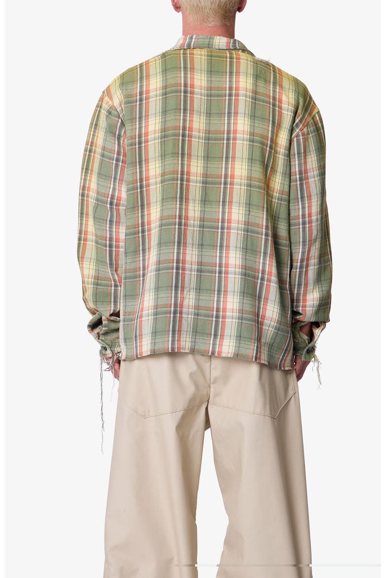 Vintage Plaid Flannel Shirt, Alternate, color, GREEN