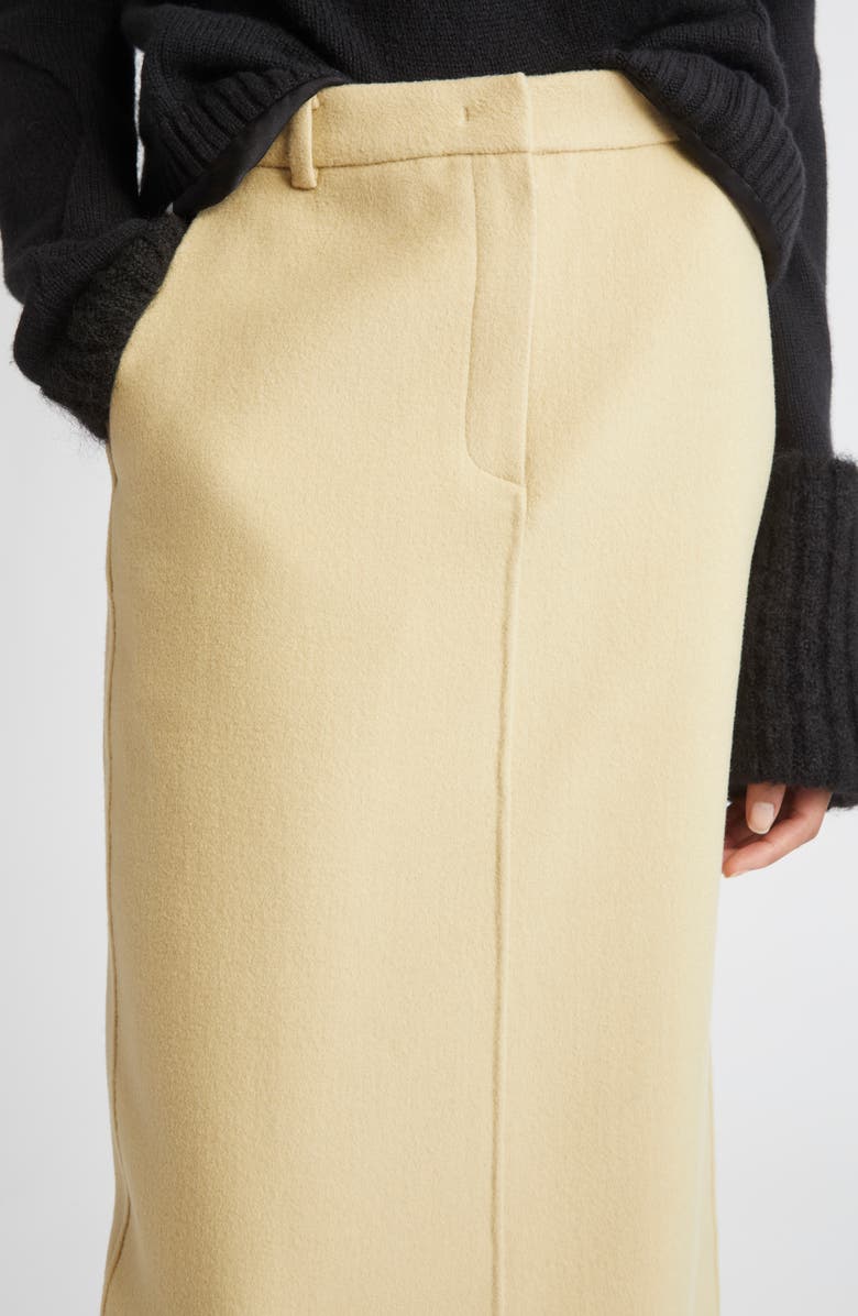 EENK Wool & Cashmere Straight Skirt, Alternate, color, Mustard Wool Blend