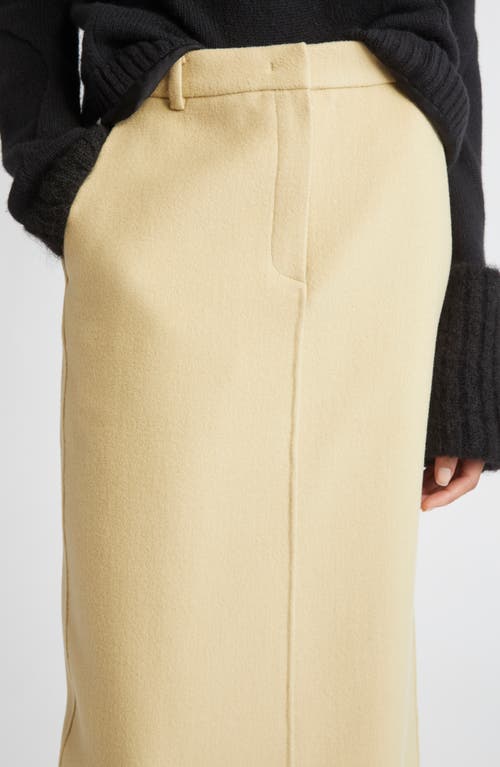 Eenk Wool & Cashmere Straight Skirt In Yellow
