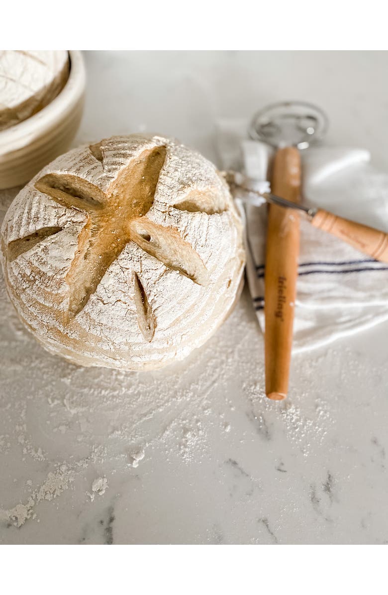 FRIELING Bread Lame Dough Scoring Blade w/Extra Blades and Cover, Natural Wood Handle, Alternate, color, Silver