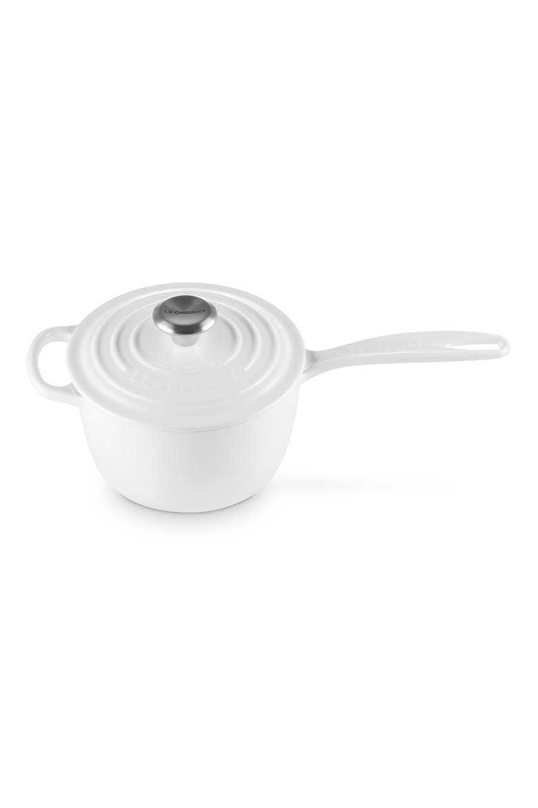 Signature 9-Piece Enameled Cast Iron Cookware Set, Alternate, color, WHITE