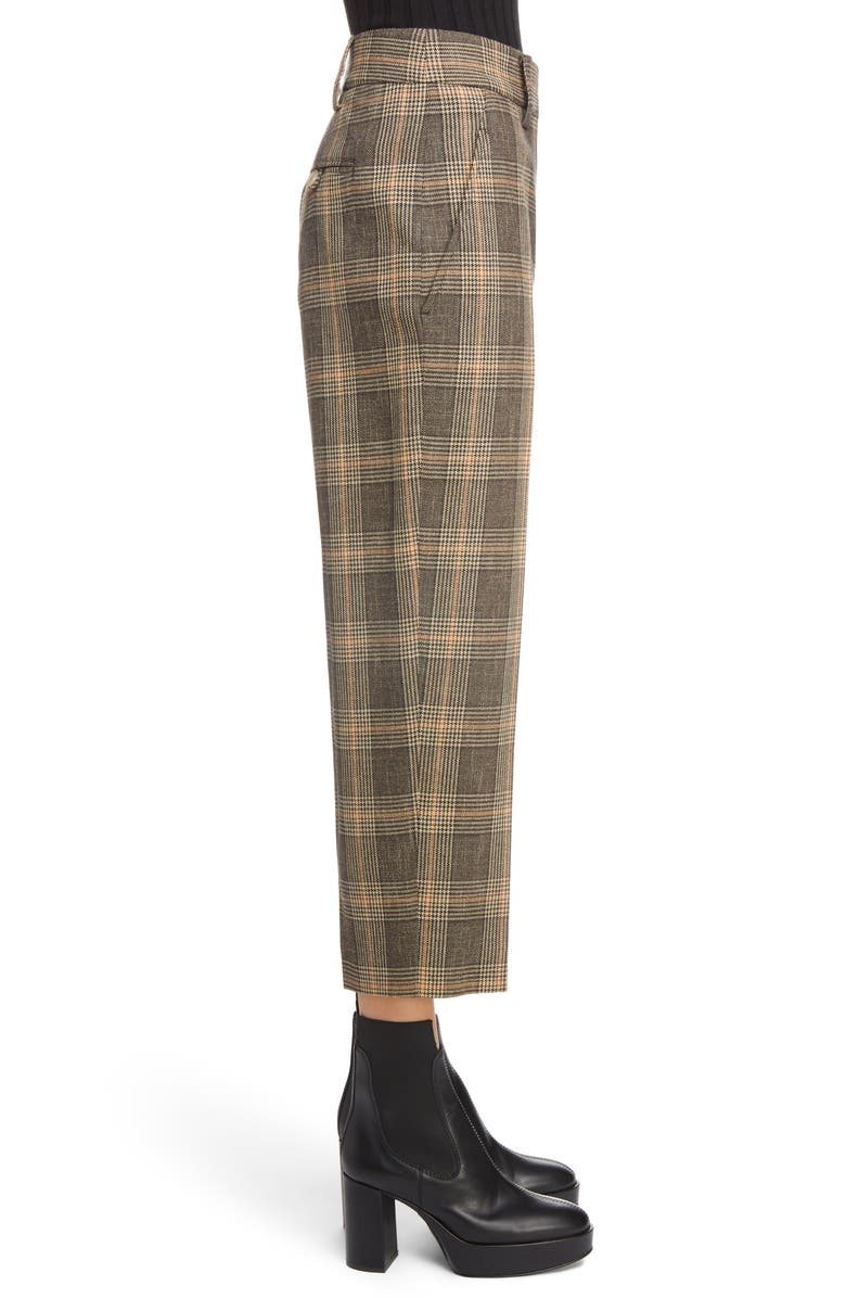 Acne Studios Check Crop Suit Pants, Alternate, color, 