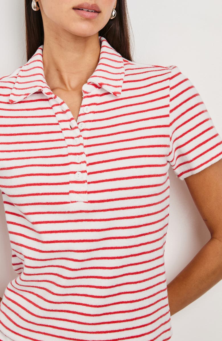 Rails Naveli Stripe Cotton Terry Cloth Polo, Alternate, color, 