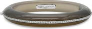 Fred Leighton Grey Chalcedony & Diamond Line Bangle