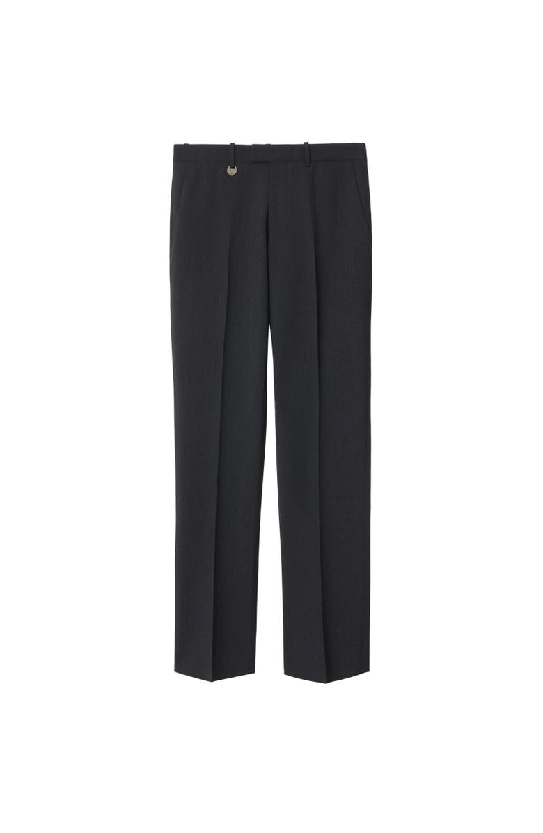 Burberry Wool Blend Tailored Trousers, Alternate, color, Midnight Grey Melange